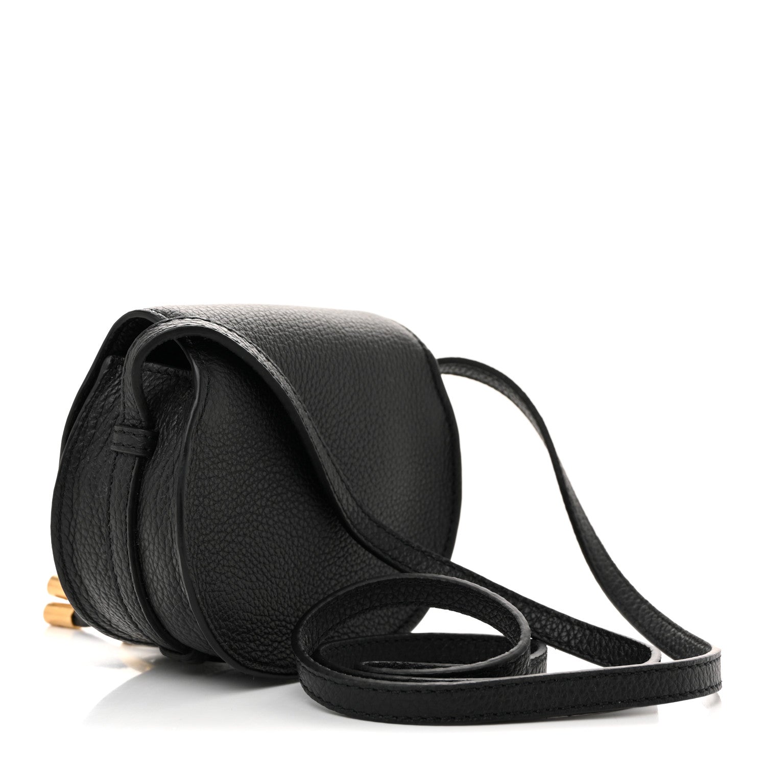 Chloe Calfskin Nano Marcie Saddle Bag Black 3 of 10