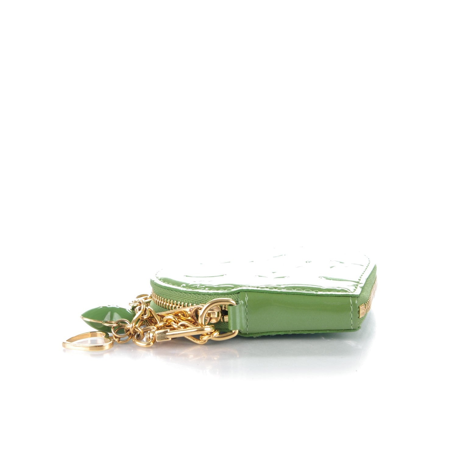 Cartier LOUIS VUITTON Vernis Heart Coin Purse Vert Tonic 4 of 7