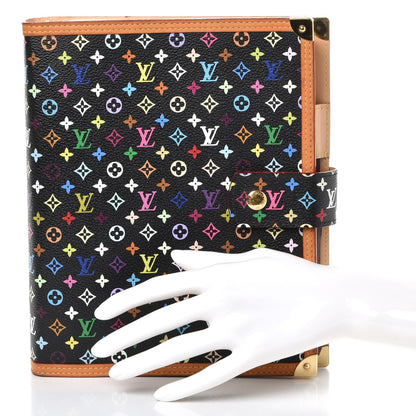 Louis Vuitton Monogram Multicolor Large Ring Agenda Black 2 of 8
