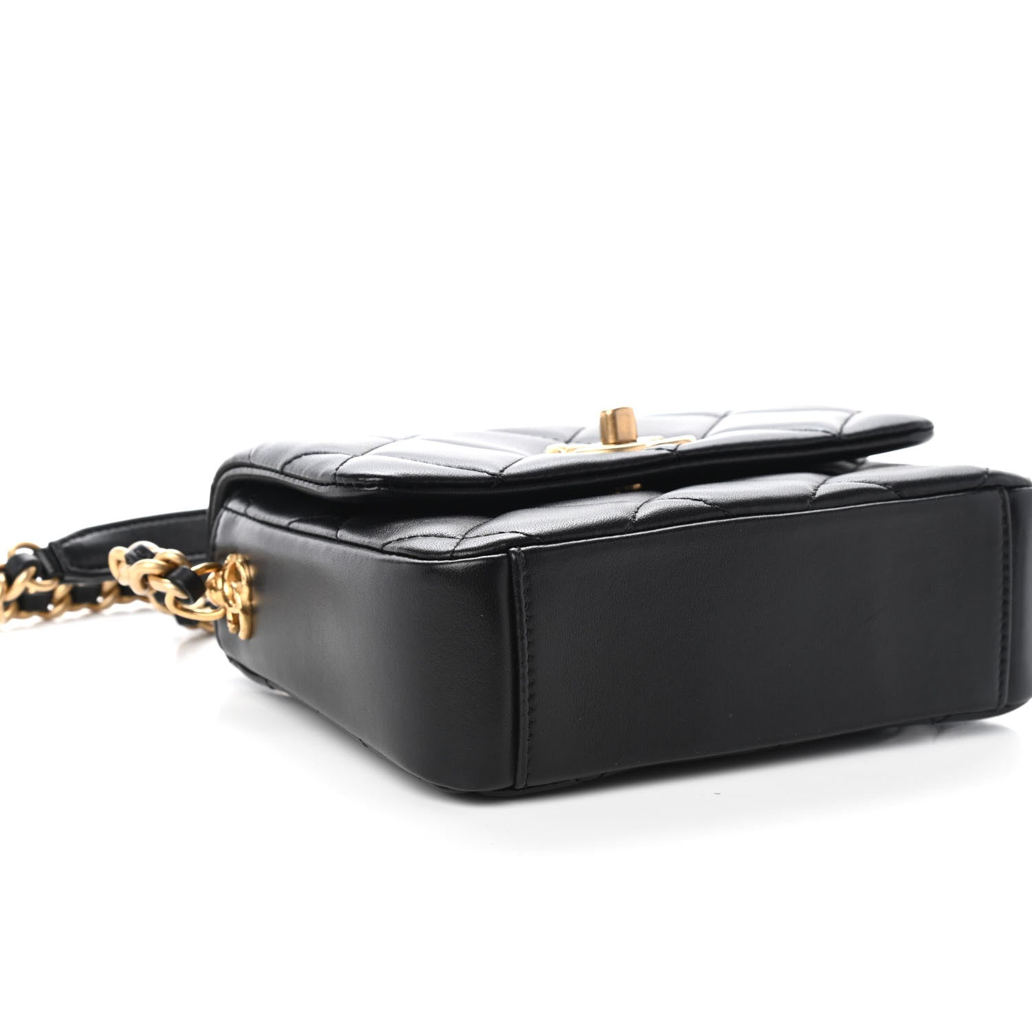 Chanel Lambskin Quilted Mini Side Note Flap Black 8 of 9