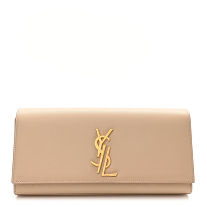 Saint Laurent Grain De Poudre Classic Monogram Cassandre Clutch Nude 1 of 10