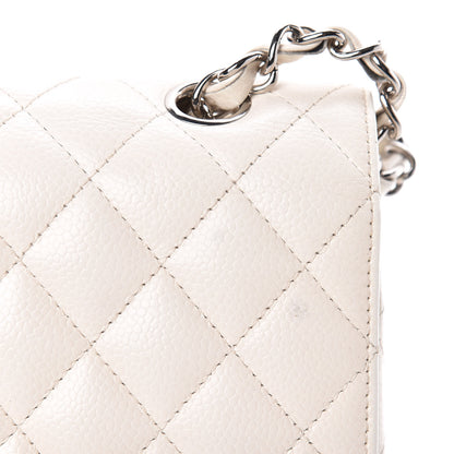 Chanel Caviar Quilted Medium Double Flap White 8 of 29