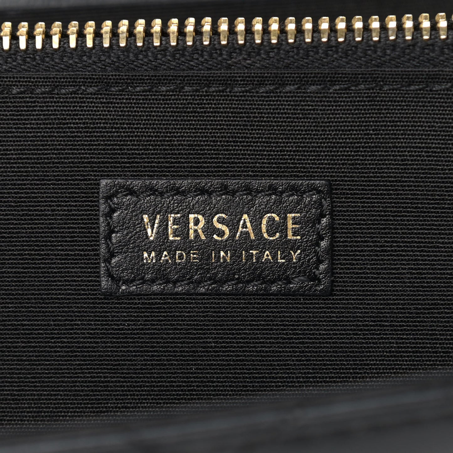 Lambskin Quilted Medusa Wallet On Chain Crossbody Black