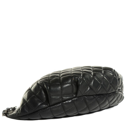 Chanel Lambskin Quilted Banane Waist Bag Fanny Pack Black 4 of 7
