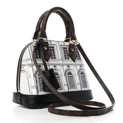 Louis Vuitton X FORNASETTI Calfskin Architettura Alma BB Black White 2 of 4