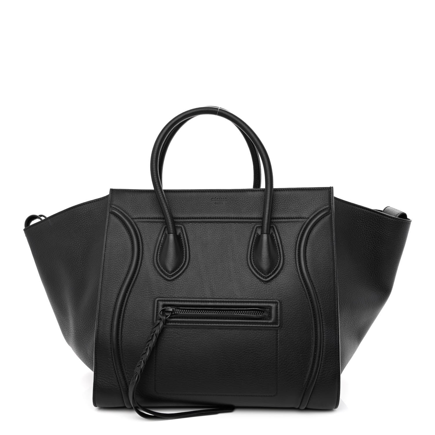 Celine Grained Calfskin Medium Phantom Luggage Black 1 of 11