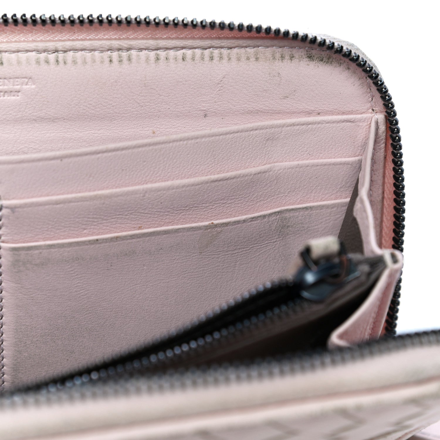 Bottega Veneta Nappa Intrecciato Zip Around Wallet Petal Pink 21 of 36