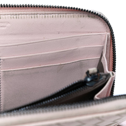 Bottega Veneta Nappa Intrecciato Zip Around Wallet Petal Pink 21 of 36
