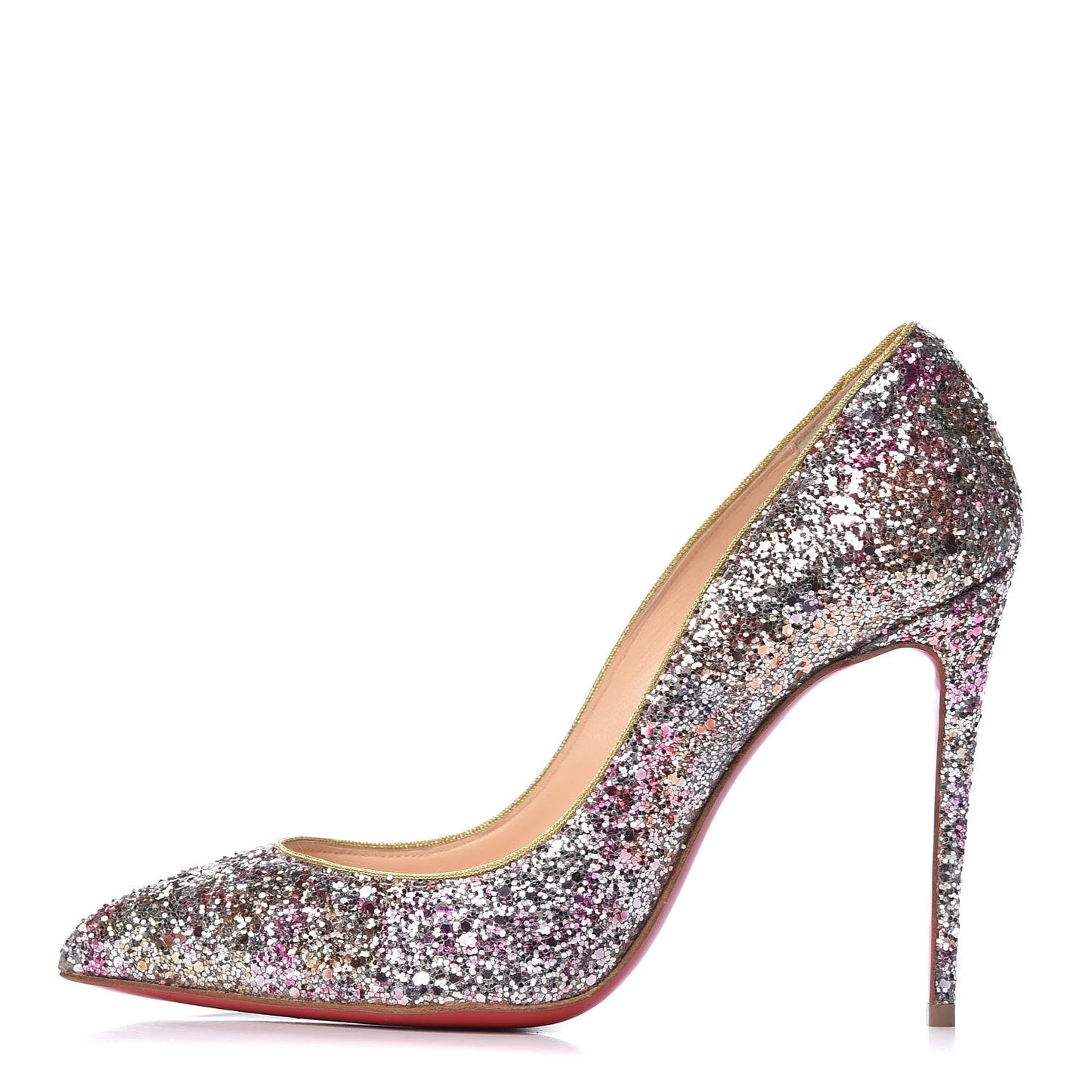 Glitter Aqua Ruban Met Pigalle Follies 100 Pumps 36.5 Rosette Gold