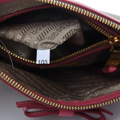 Prada Jacquard Logo Flat Crossbody Bag Corda Peonia 9 of 9