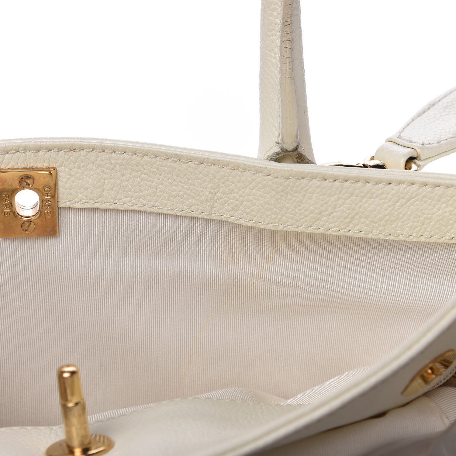 Chanel Caviar Cerf Executive Shopper Tote White 20 of 20