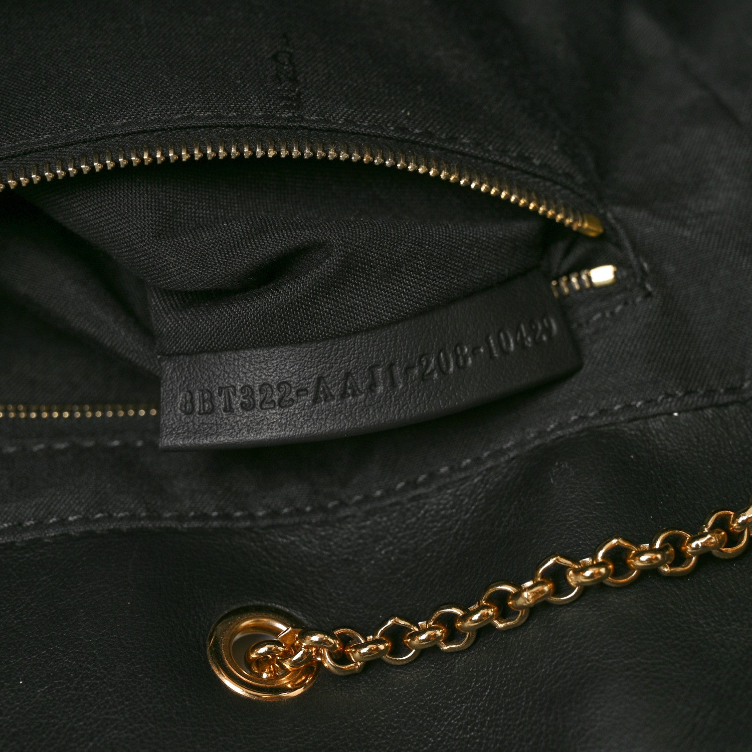 Fendi Vitello Grace King Karligraphy Chain Bucket Bag Black Bisquit 8 of 11