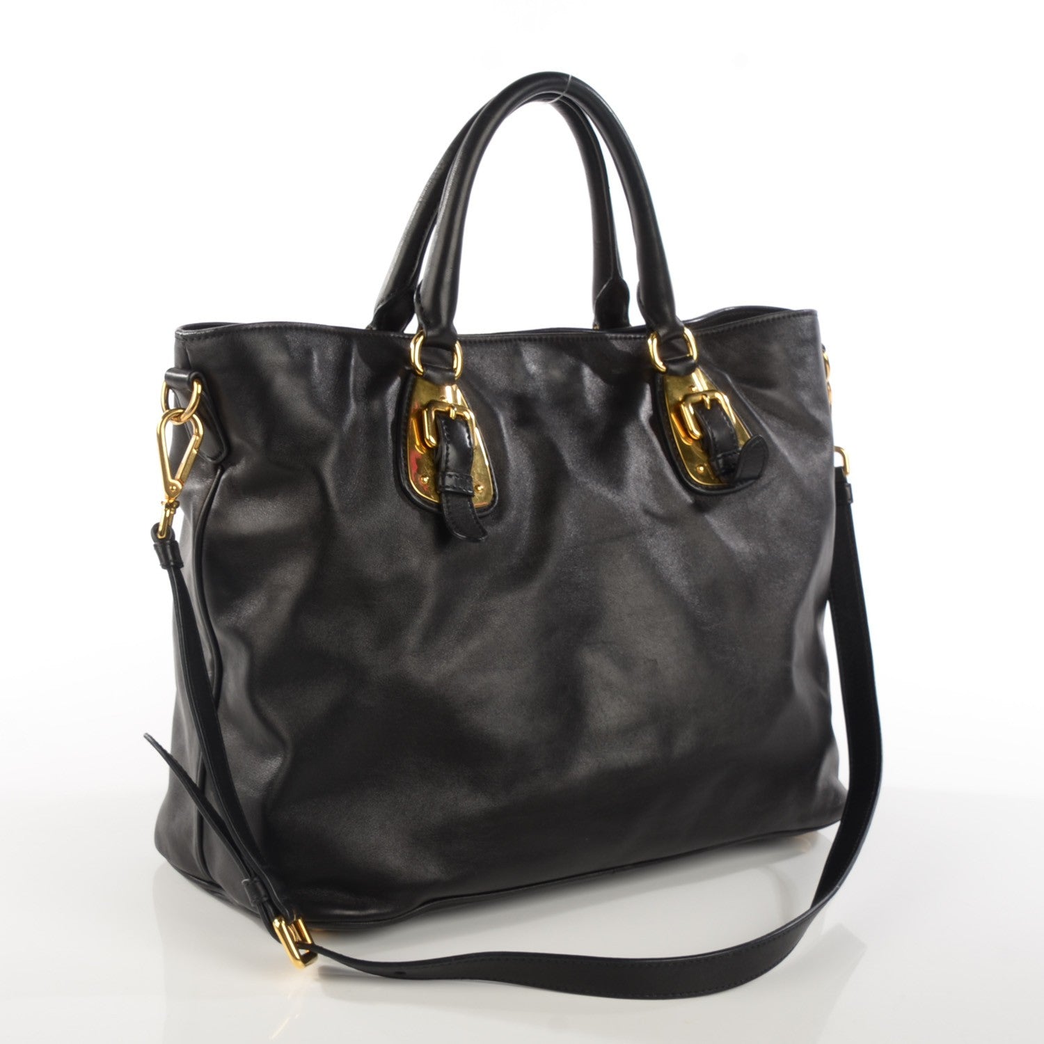 Prada Soft Calf Tote Nero Black 3 of 11