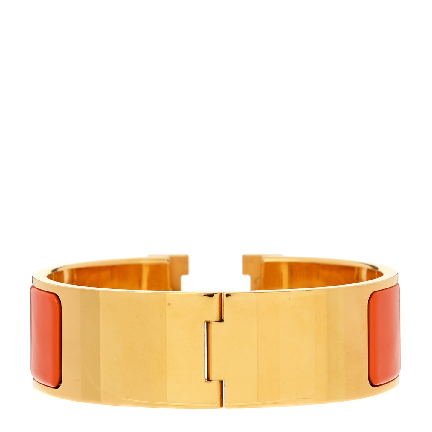 Enamel Wide Clic Clac H Bracelet PM Orange