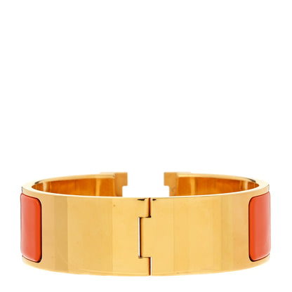 Hermes Enamel Wide Clic Clac H Bracelet PM Orange 3 of 5