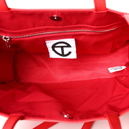 Telfar Vegan Leather Medium Shopping Bag Red 5 of 14