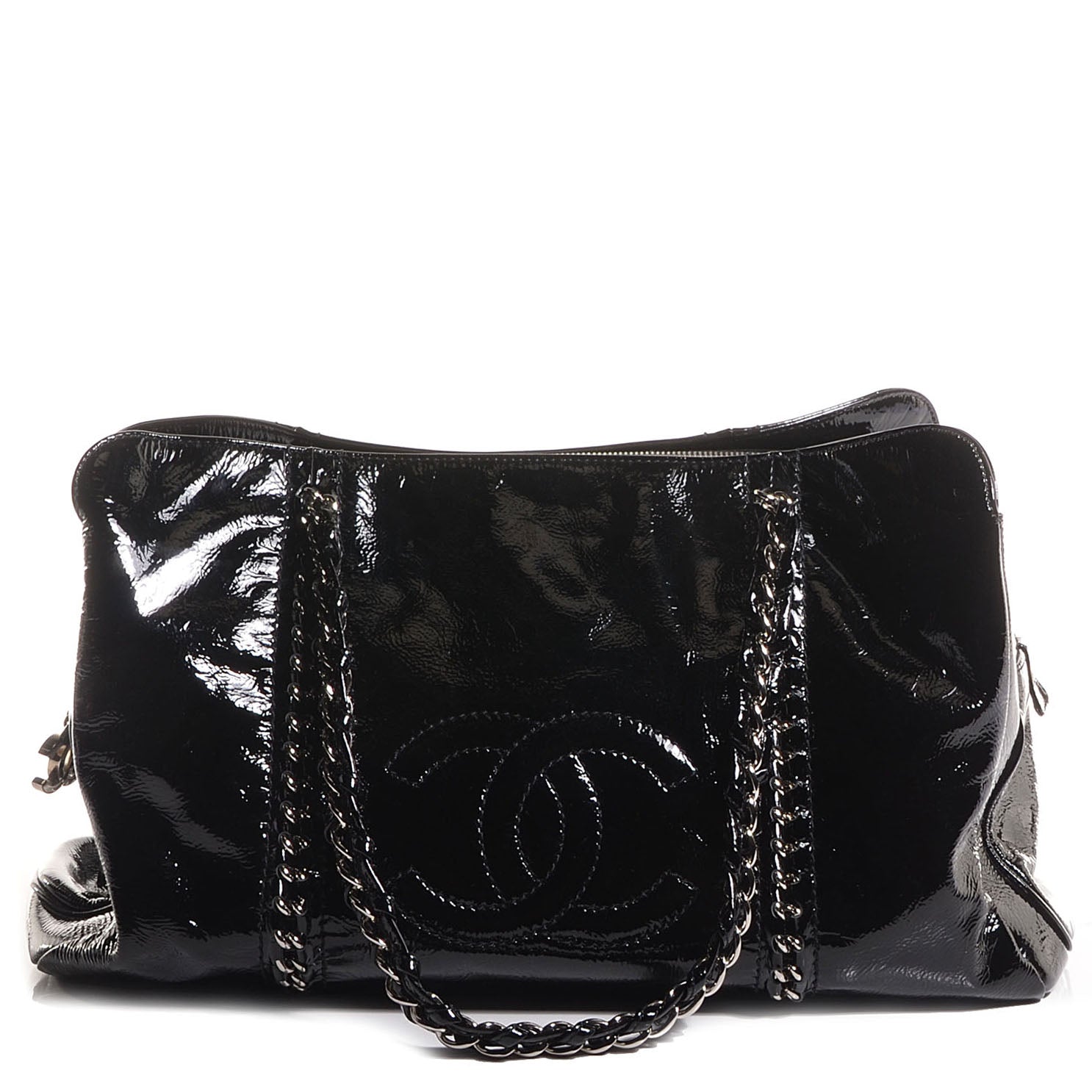 Chanel Patent Calfskin Large Luxe Ligne Tote Black 1 of 8