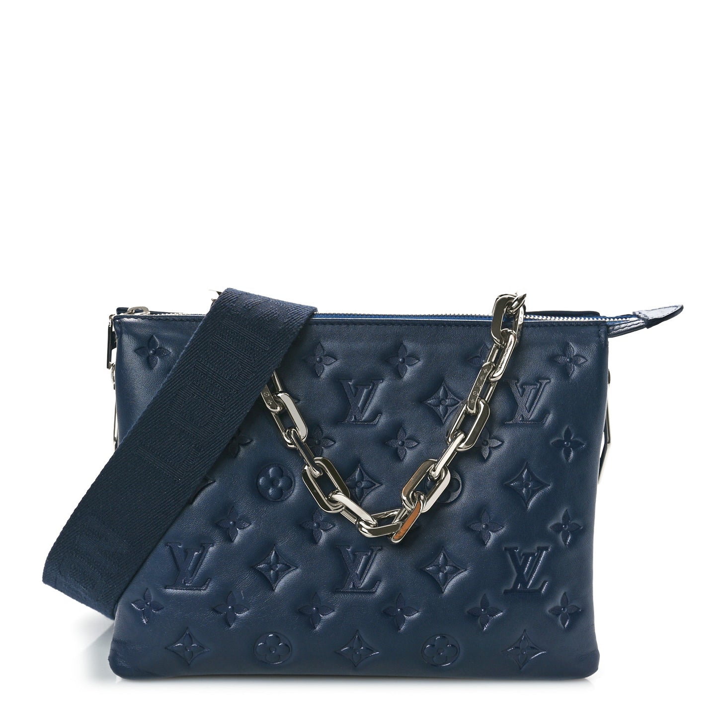 Lambskin Embossed Monogram Coussin PM Storm