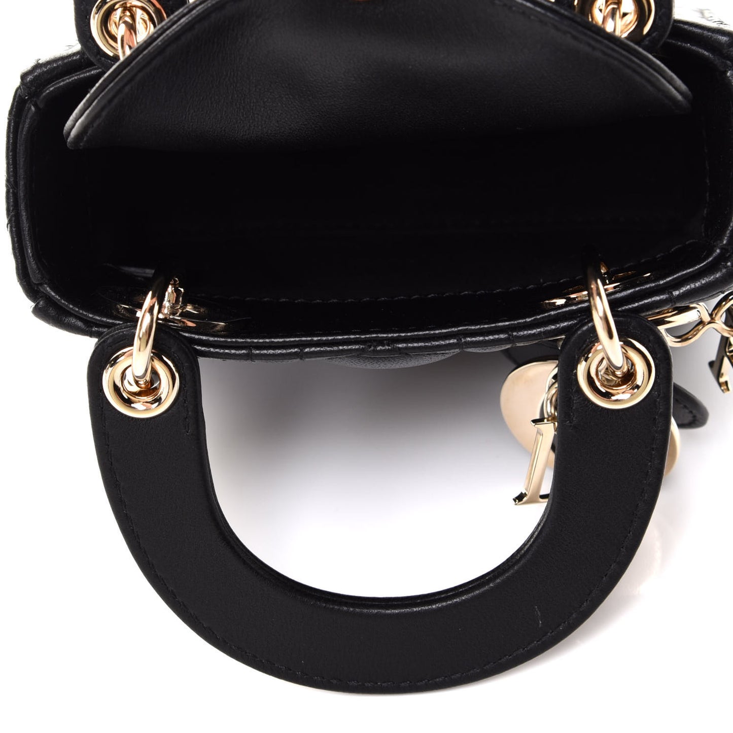 Lambskin Cannage Micro Lady Dior Black