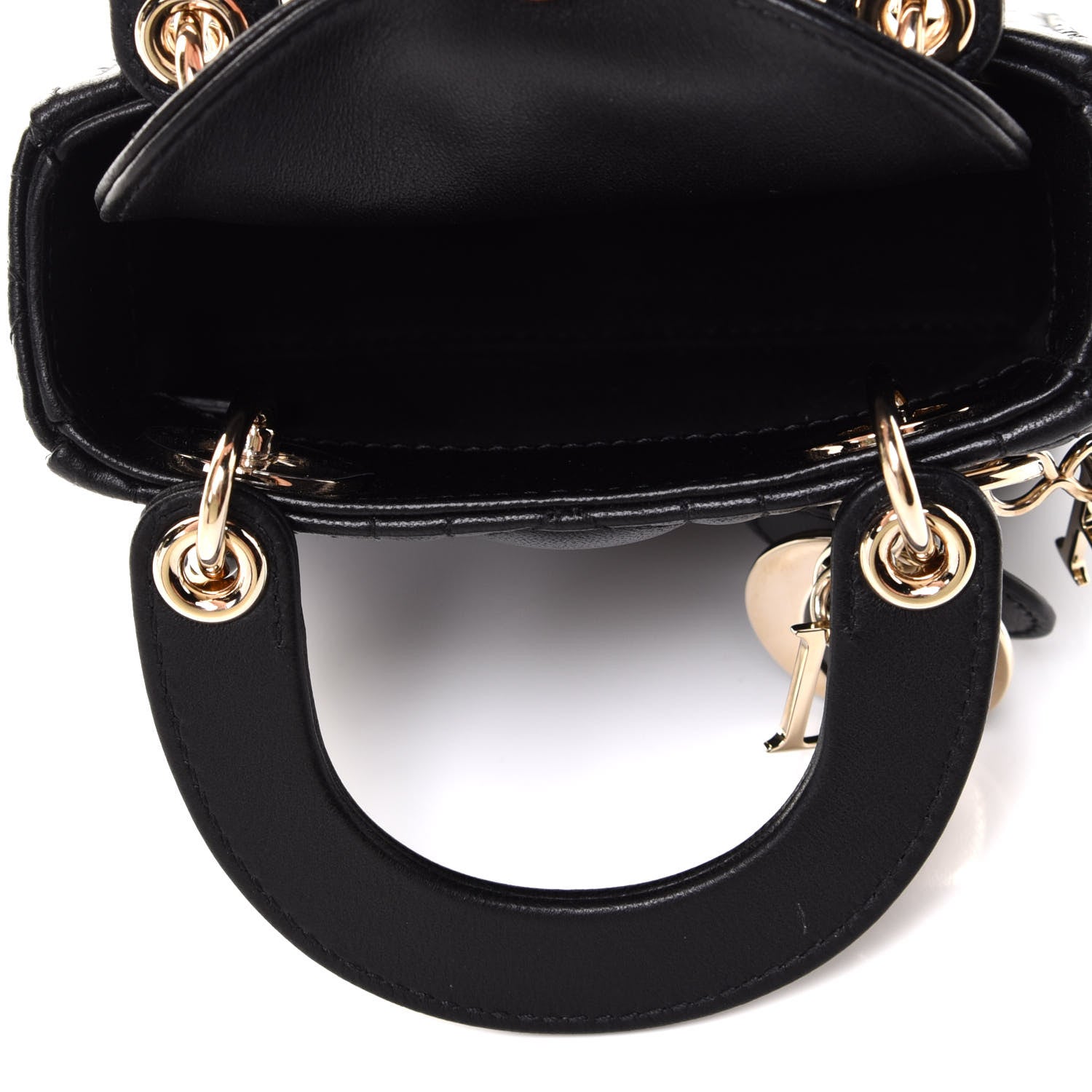 Christian Dior Lambskin Cannage Micro Lady Dior Black 5 of 10