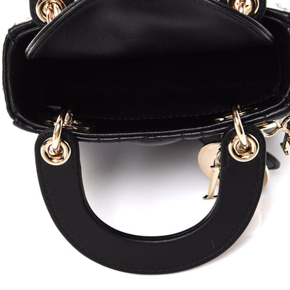Christian Dior Lambskin Cannage Micro Lady Dior Black 5 of 10