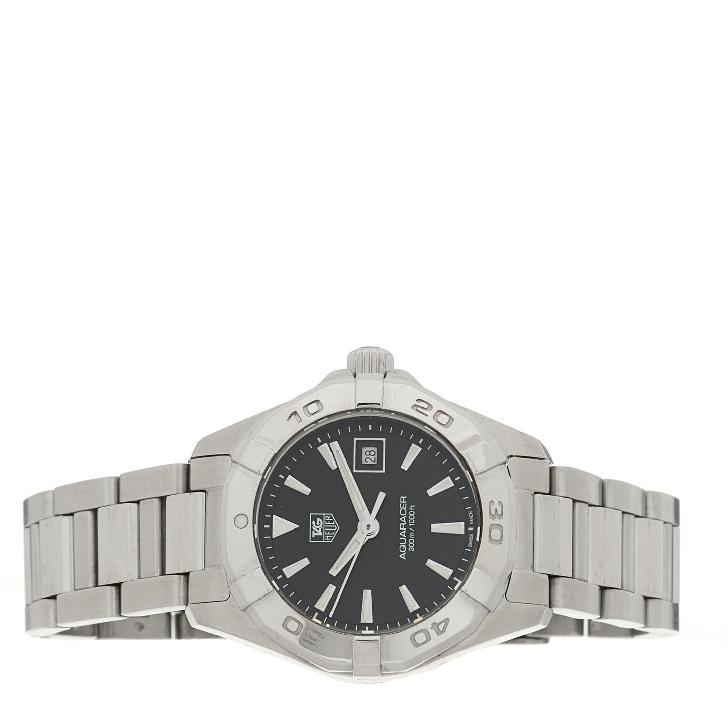 Stainless Steel 27mm Aquaracer Lady Quartz Watch Black WAY1410