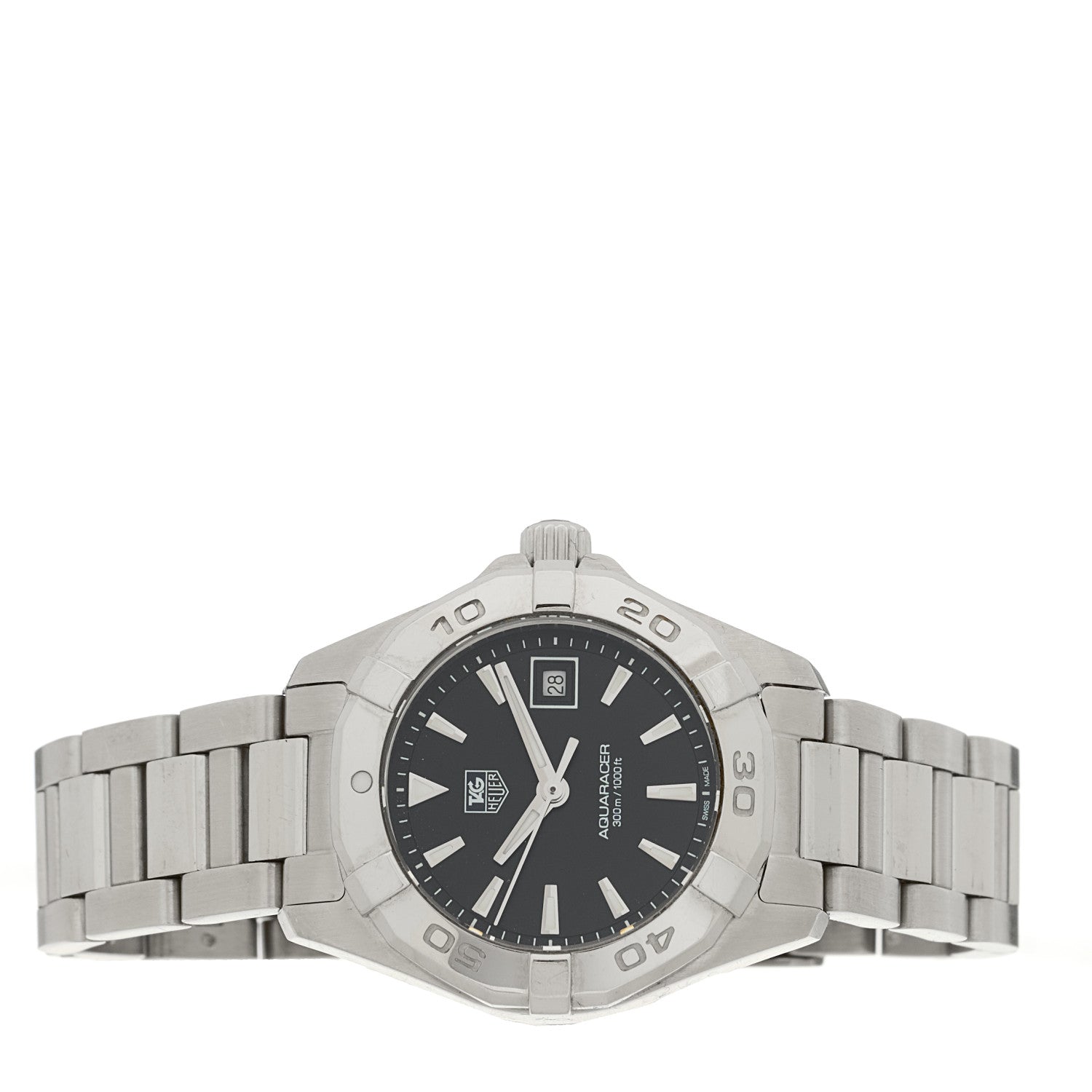 Tag Heuer Stainless Steel 27mm Aquaracer Lady Quartz Watch Black WAY1410 2 of 4