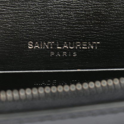 Saint Laurent Calfskin Monogram Sunset Chain Wallet Black 6 of 12