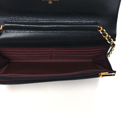 Chanel Caviar Quilted Wallet on Chain WOC Black 5 of 11