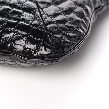 Saint Laurent Patent Crocodile Embossed Tribute Tote Black 12 of 12
