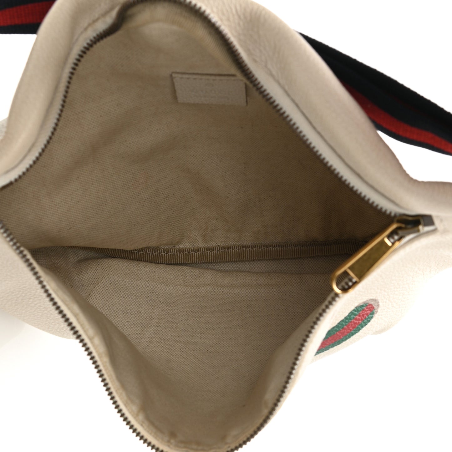 Grained Calfskin Logo Belt Bag White