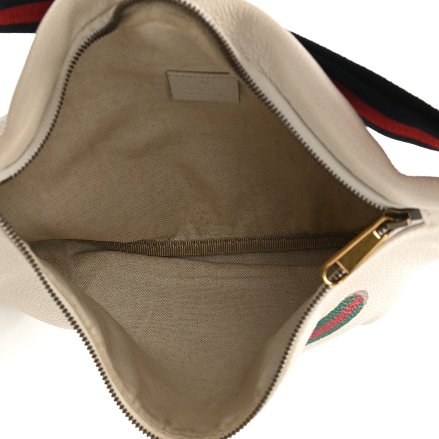 Gucci Grained Calfskin Logo Belt Bag White 5 of 10