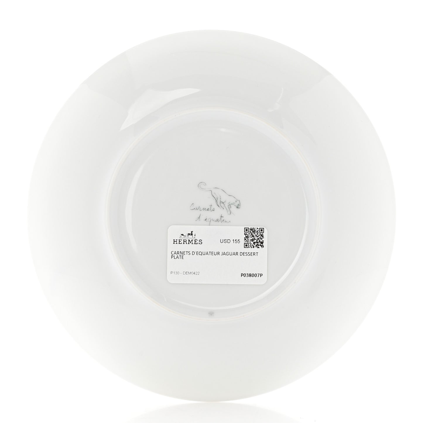 Porcelain Carnets D'Equateur Jaguar Dessert Plate