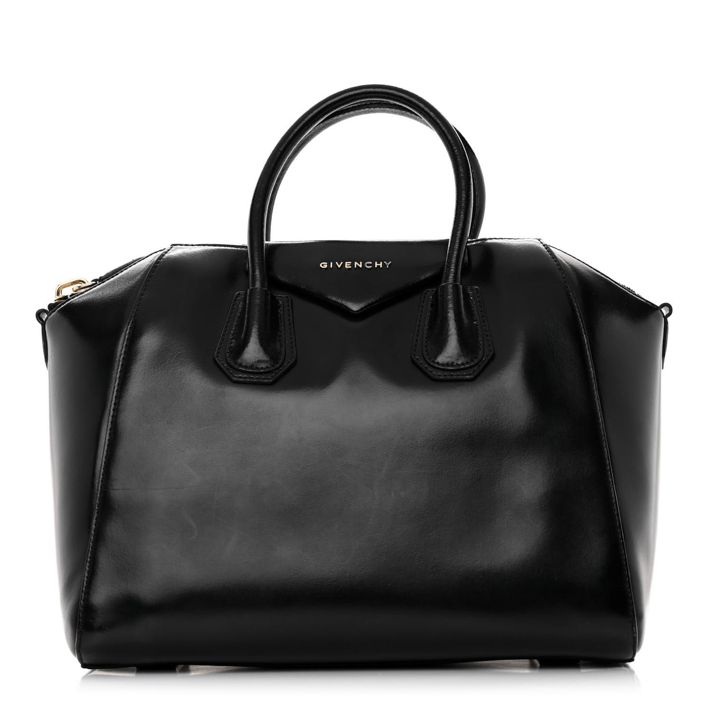 Shiny Lord Calfskin Medium Antigona Black