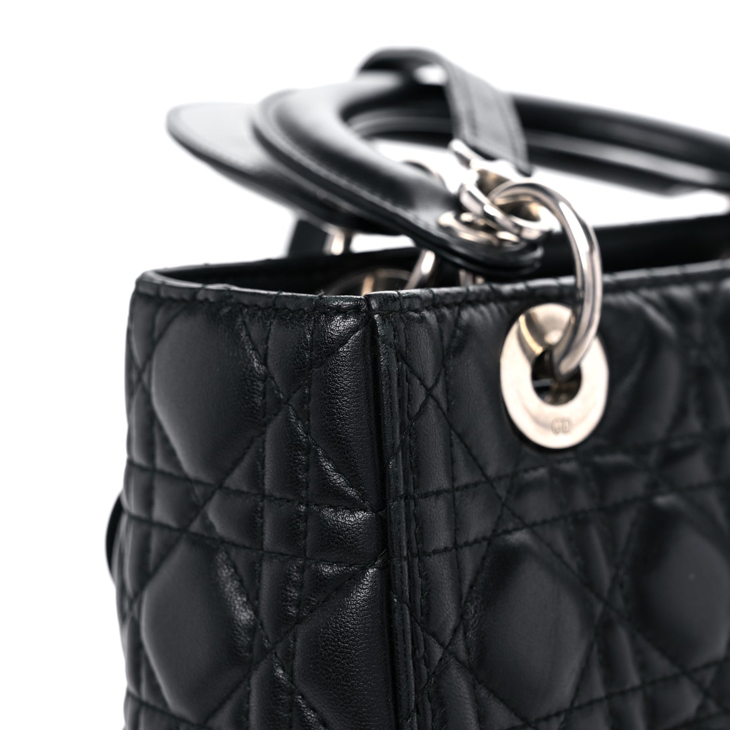 Lambskin Cannage Medium Lady Dior Black