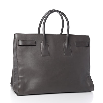 Saint Laurent Calfskin Large Sac De Jour Carryall Grey 3 of 18