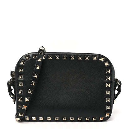 Valentino Garavani Calfskin Rockstud Camera Crossbody Bag Black 1 of 9
