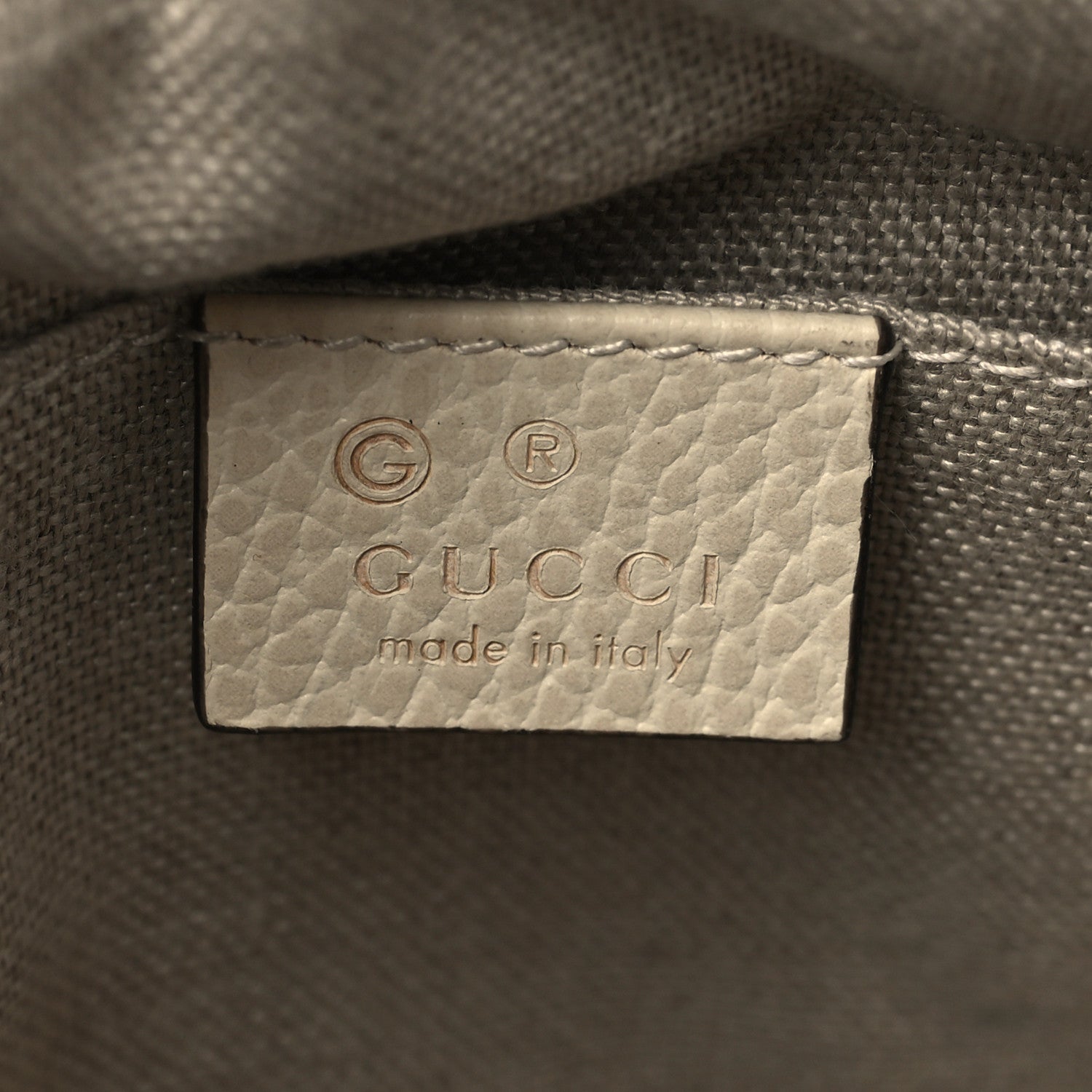 Gucci Monogram Dollar Calfskin Mini Bree Messenger Bag Beige Ebony Avoire 6 of 6