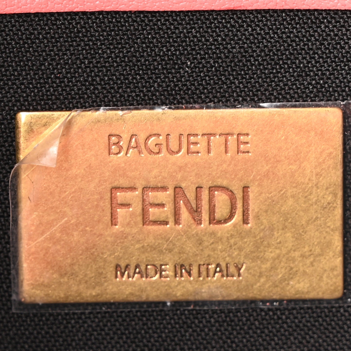 Nappa FF 1974 Embossed Baguette Rosa Pesca