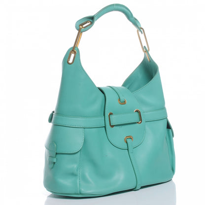 Jimmy Choo Leather Torquay Flap Bag Turquoise 3 of 10