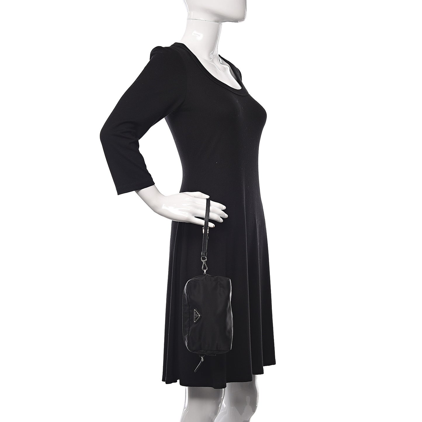 Tessuto Nylon Clutch Wristlet Black