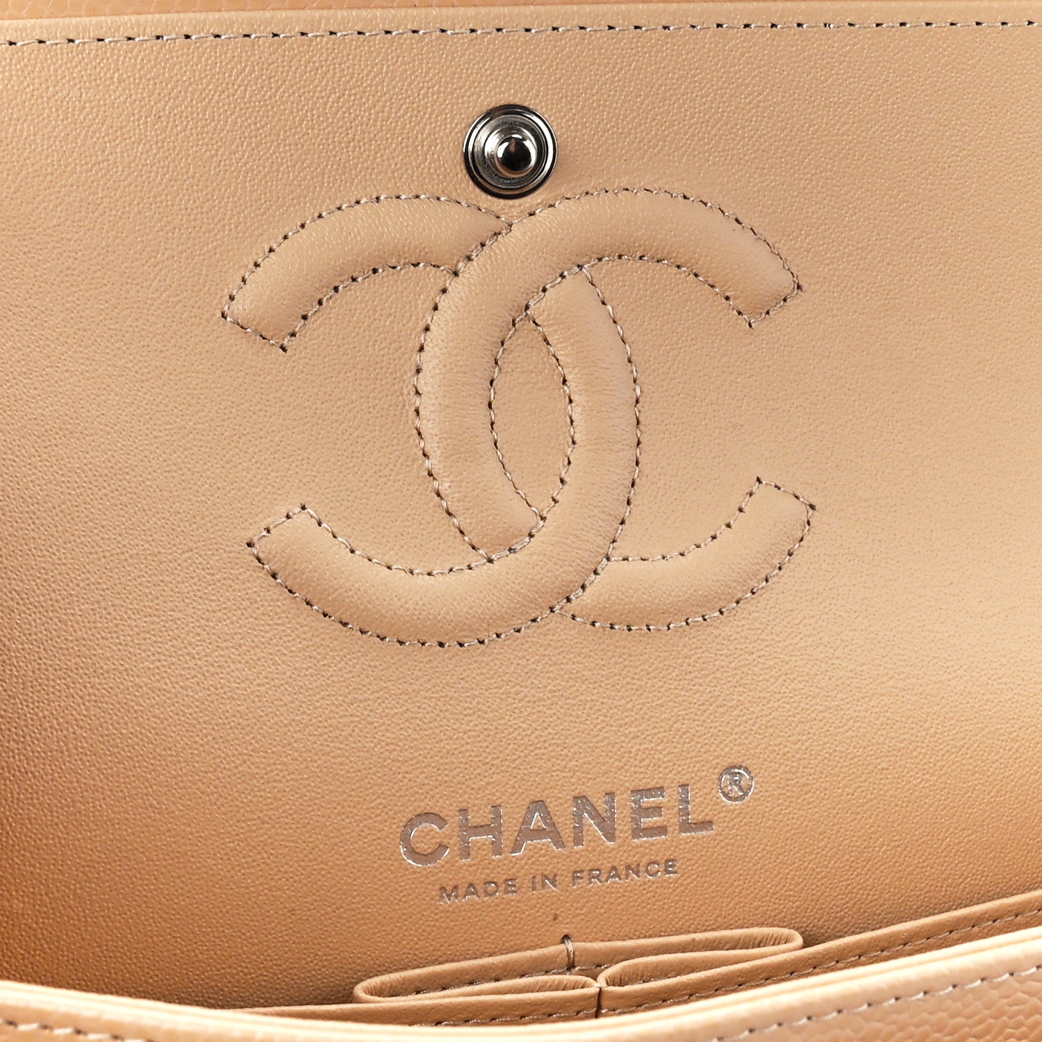 Chanel Caviar Quilted Small Double Flap Beige 6 of 11