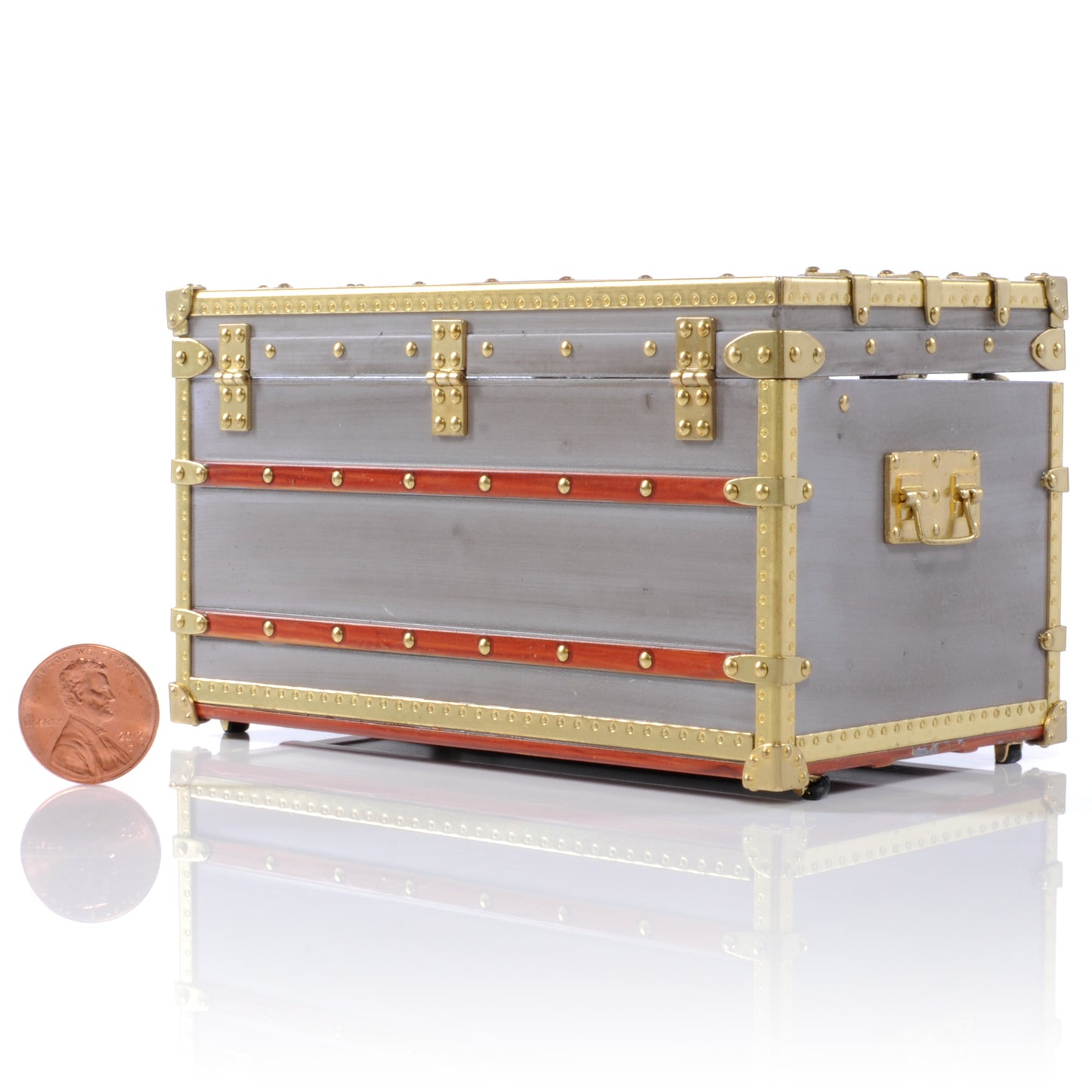 Mini Malle Zinc Trunk Paperweight Jewelry Box VIP Gift