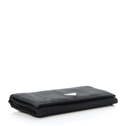 Prada Tessuto Nylon Continental Flap Wallet Black 4 of 9