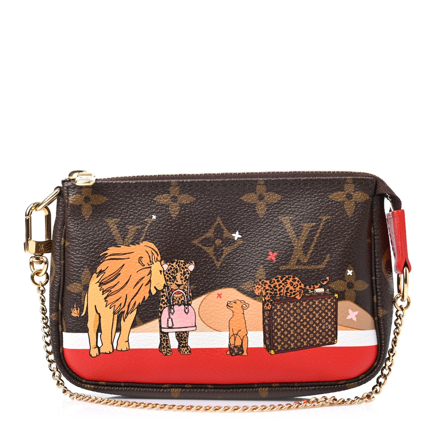 Monogram 2018 Christmas Animation Mini Cats Pochette Accessories