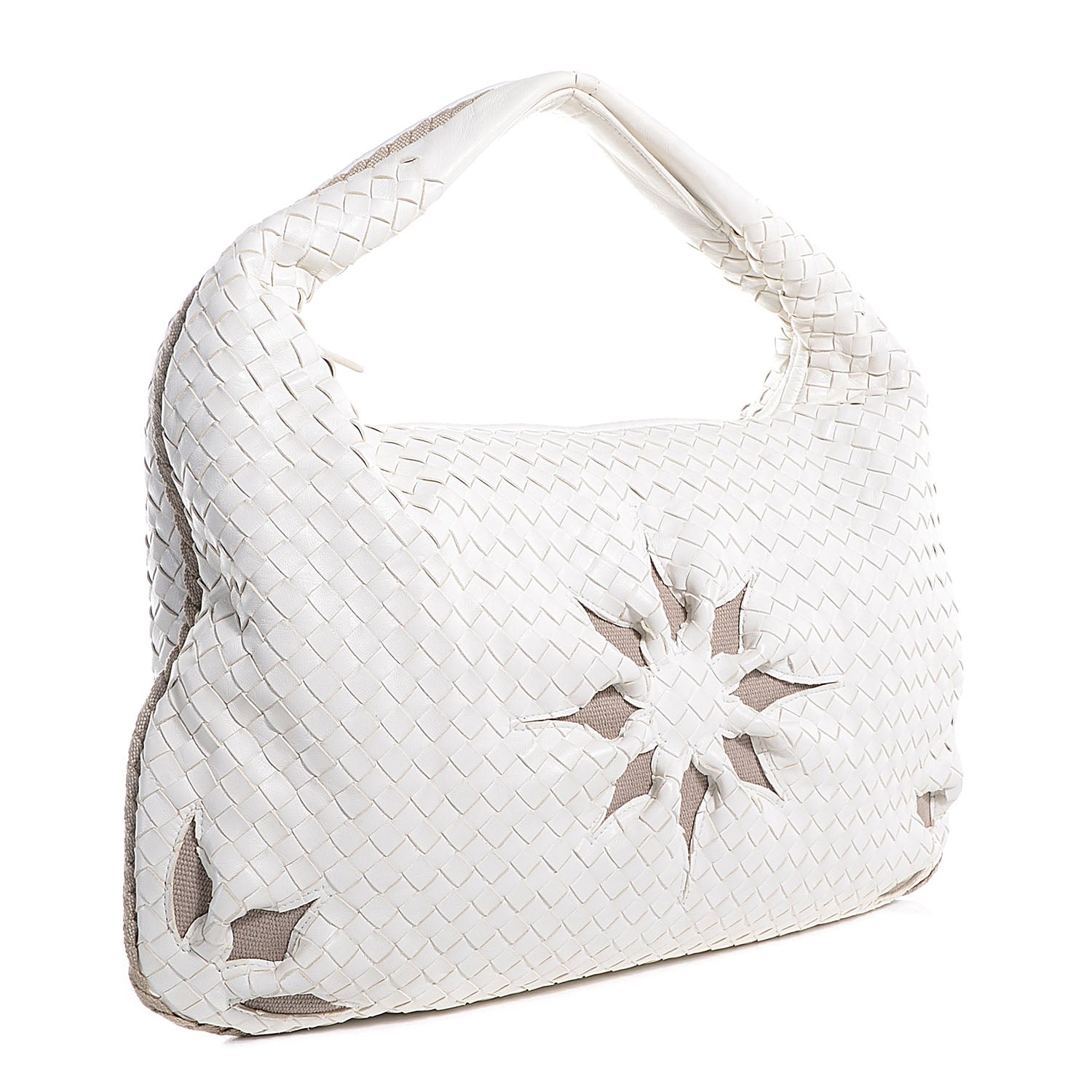 Bottega Veneta Nappa Intrecciato Flower Medium Veneta Hobo White 3 of 8