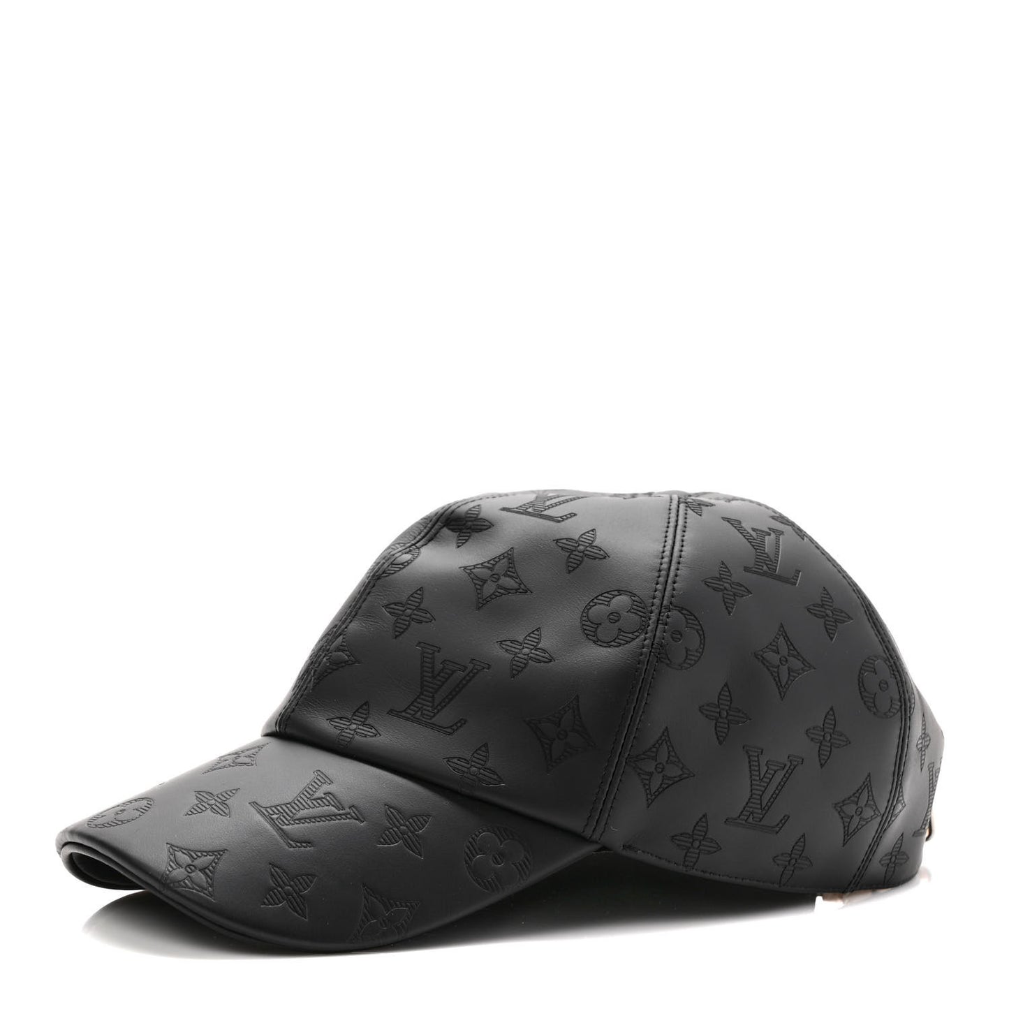 Calfskin Monogram Shadow Baseball Cap 62 Black