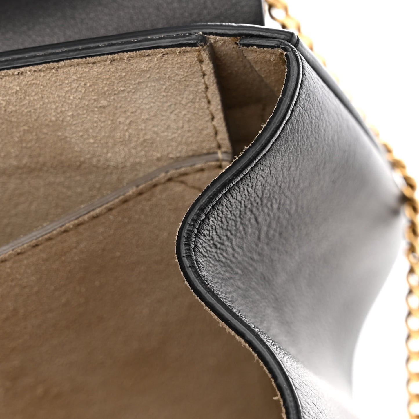 Suede Calfskin Wonder Woman Patchwork Drew Shoulder Bag Black