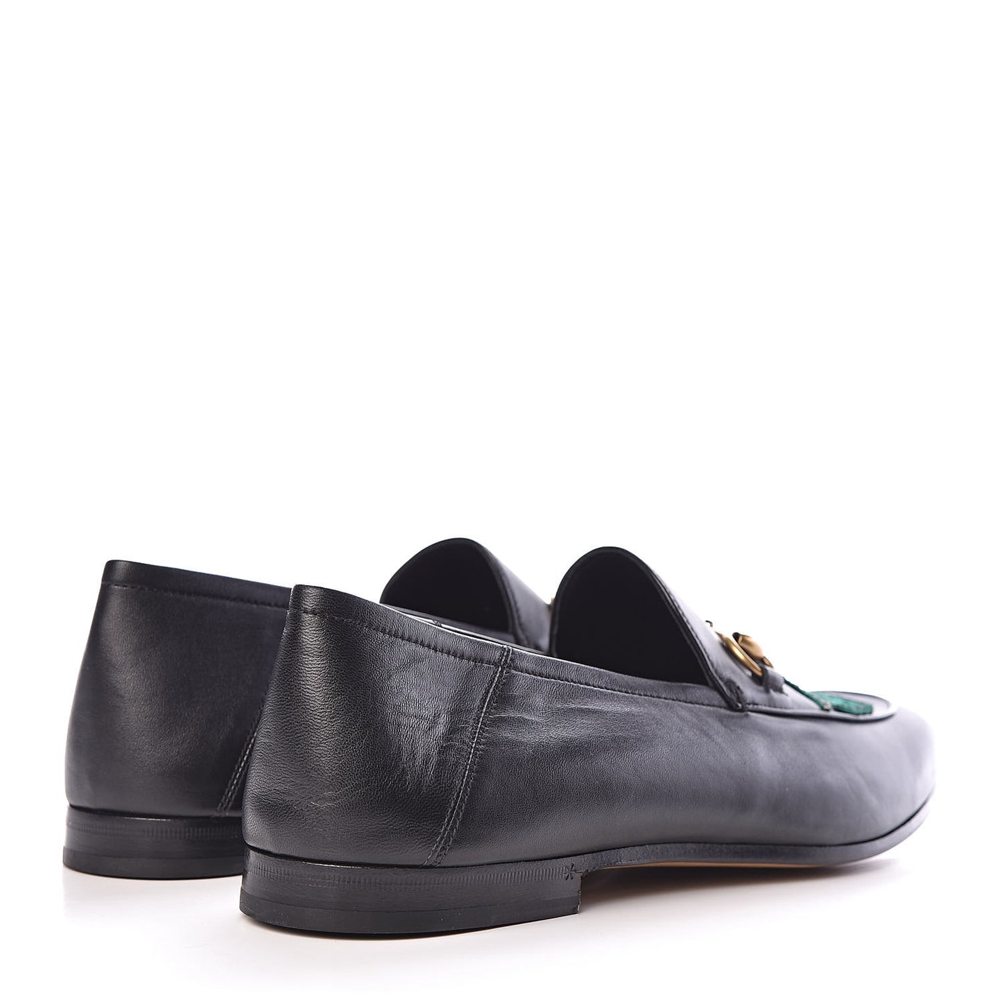 Lambskin Wolf Embroidered Mens Brixton Horsebit Loafers 12 Black