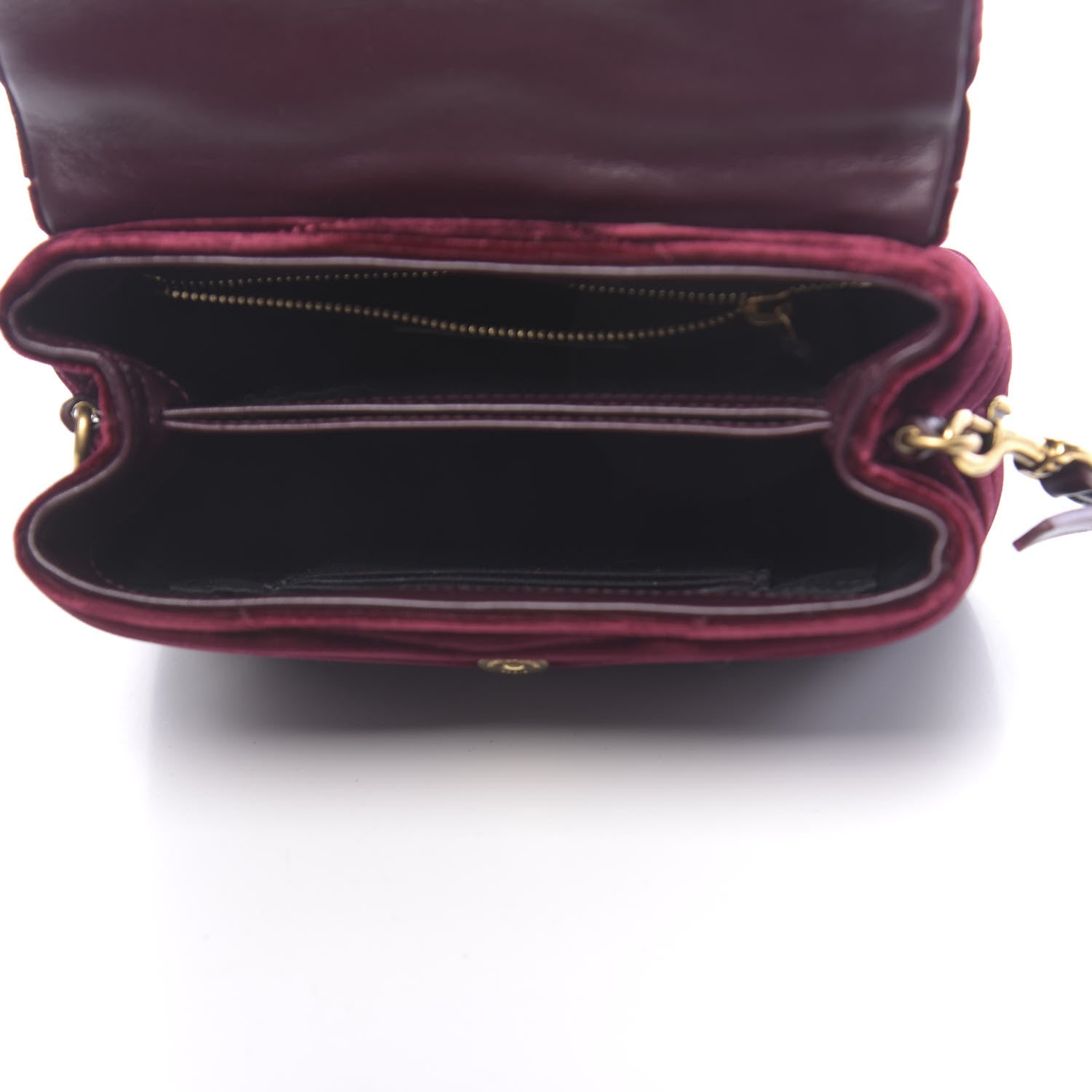 Saint Laurent Velvet Y Quilted Monogram Toy Loulou Crossbody Bag French Burgundy 5 of 10